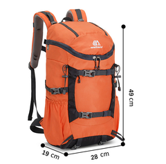 Blue 20L Women's Orange Mountaineering Backpack - Water-Resistant