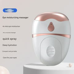 Portable Nano Mist Eye Massager & Humidifier - USB-C, Hot Compress, Wrinkle Reduction & Deep Hydration(White)
