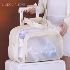 Pink Waterproof Wet Dry Separation Travel Bag - Gym, Beach, Swim, Sports Tote with Shoe Compartment(Filming props are not included)