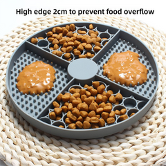 2-Pack Blue Food Grade Silicone Dog Lick Mat - Bone Shape Slow Feeder for Anxiety Relief, Training & Bath Time - Non-Slip Suction Cups