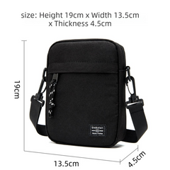 Light Grey Mini Streetwear Oxford Cloth Crossbody Bag - Ultra-Light (200g) Fashion Sling Pack, Fits 8-inch Tablet