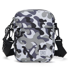 White camouflage Mini Streetwear Oxford Cloth Crossbody Bag - Ultra-Light (200g) Fashion Sling Pack, Fits 8-inch Tablet