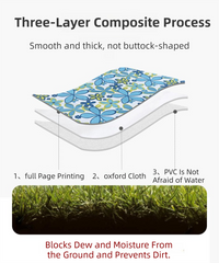 Red and White Plaid Foldable Waterproof & Moisture-Proof Picnic Blanket 150x100CM - 600D Three-Layer Composite Oxford Extra Large Mat for Beach & Camping