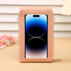 Light pink Touch Screen Crossbody Phone Bag for Women Small Shoulder Purse with Dual Zippers and Card Slots Compact Travel Pouch Australian Lifestyle